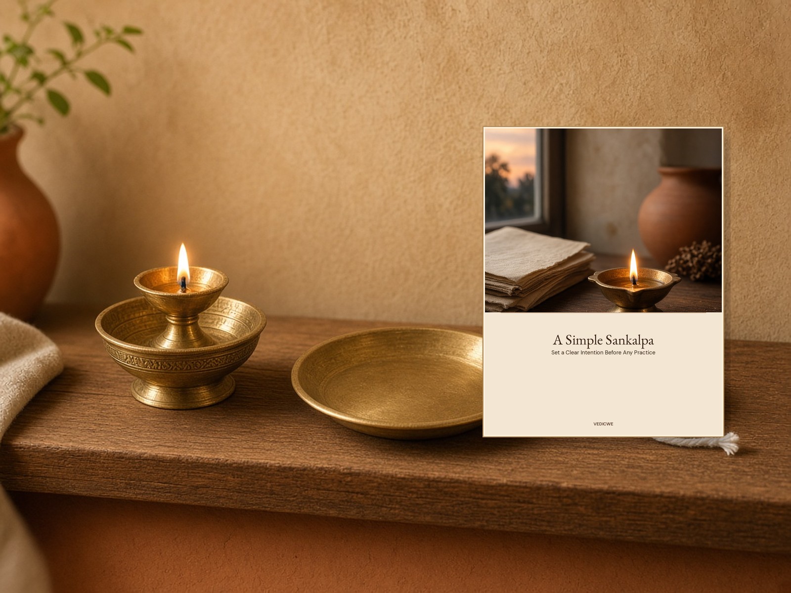 A Simple Sankalpa — Set a Clear Intention Before Any Practice book mockup