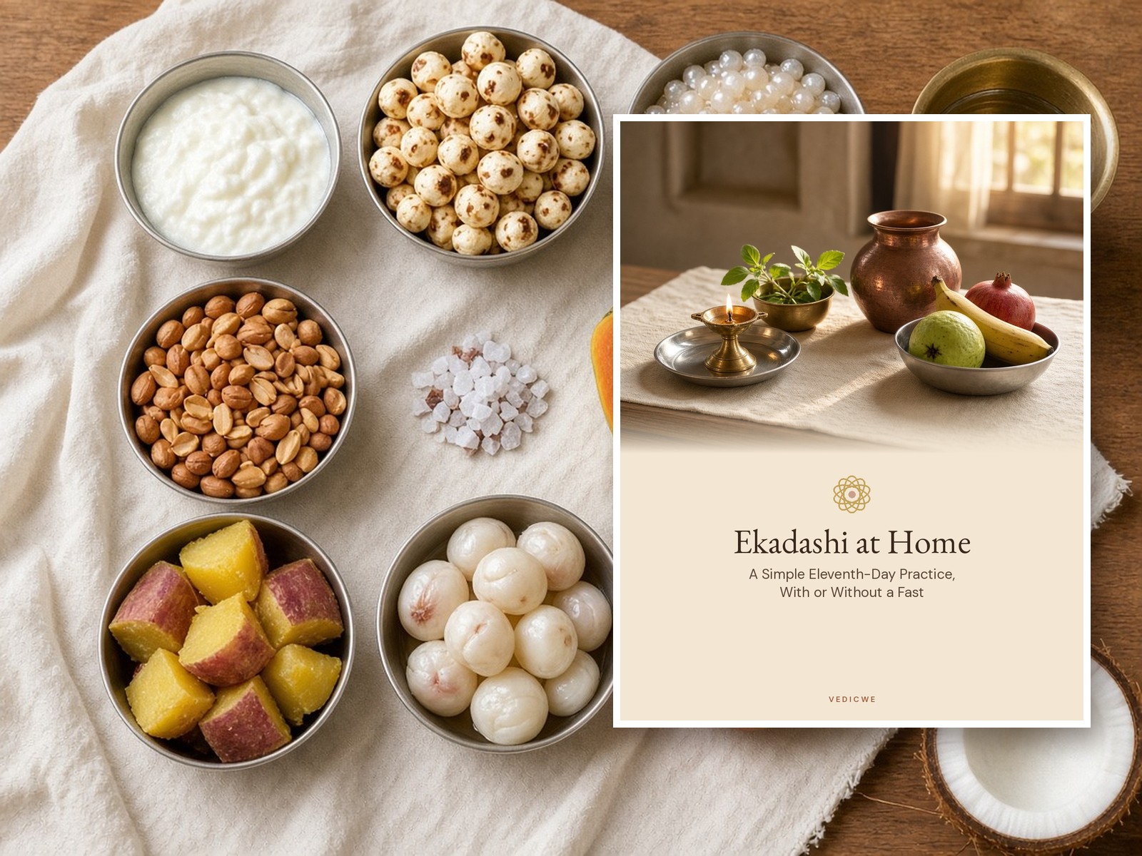 Ekadashi at Home: A Simple Eleventh-Day Practice, With or Without a Fast book mockup