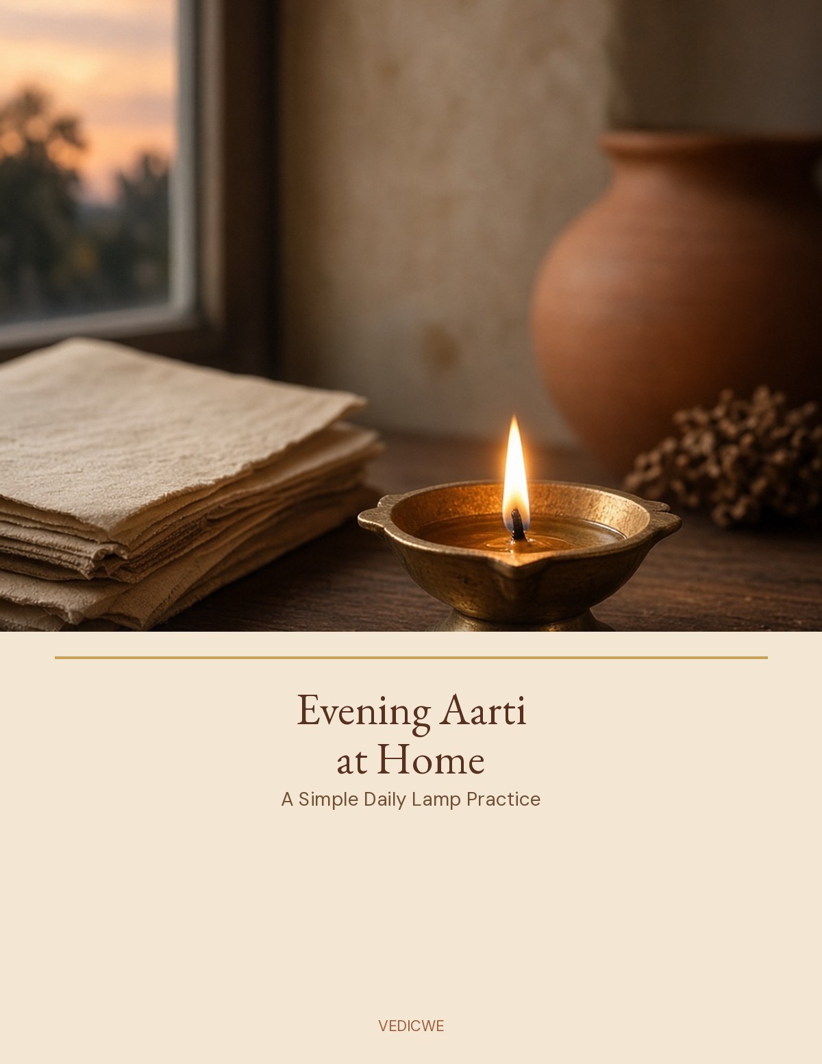 Evening Aarti at Home — A Simple Daily Lamp Practice cover