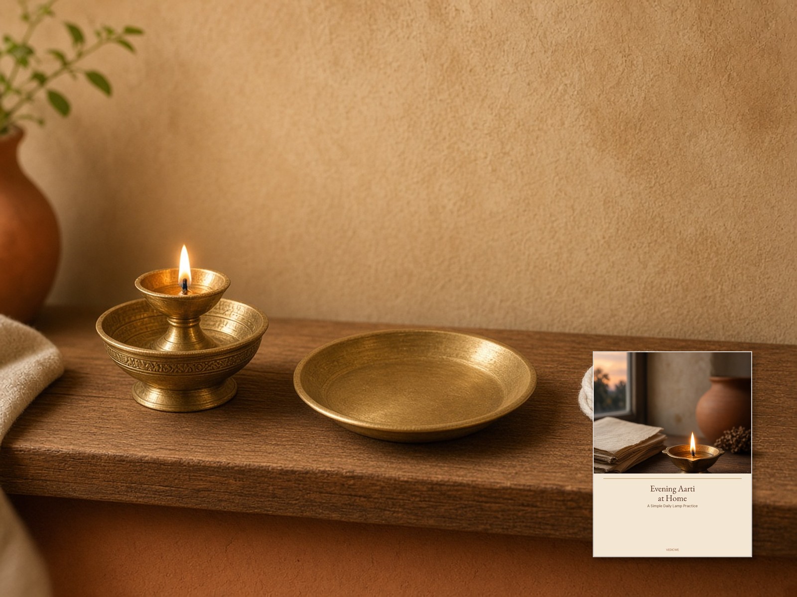 Evening Aarti at Home — A Simple Daily Lamp Practice book mockup
