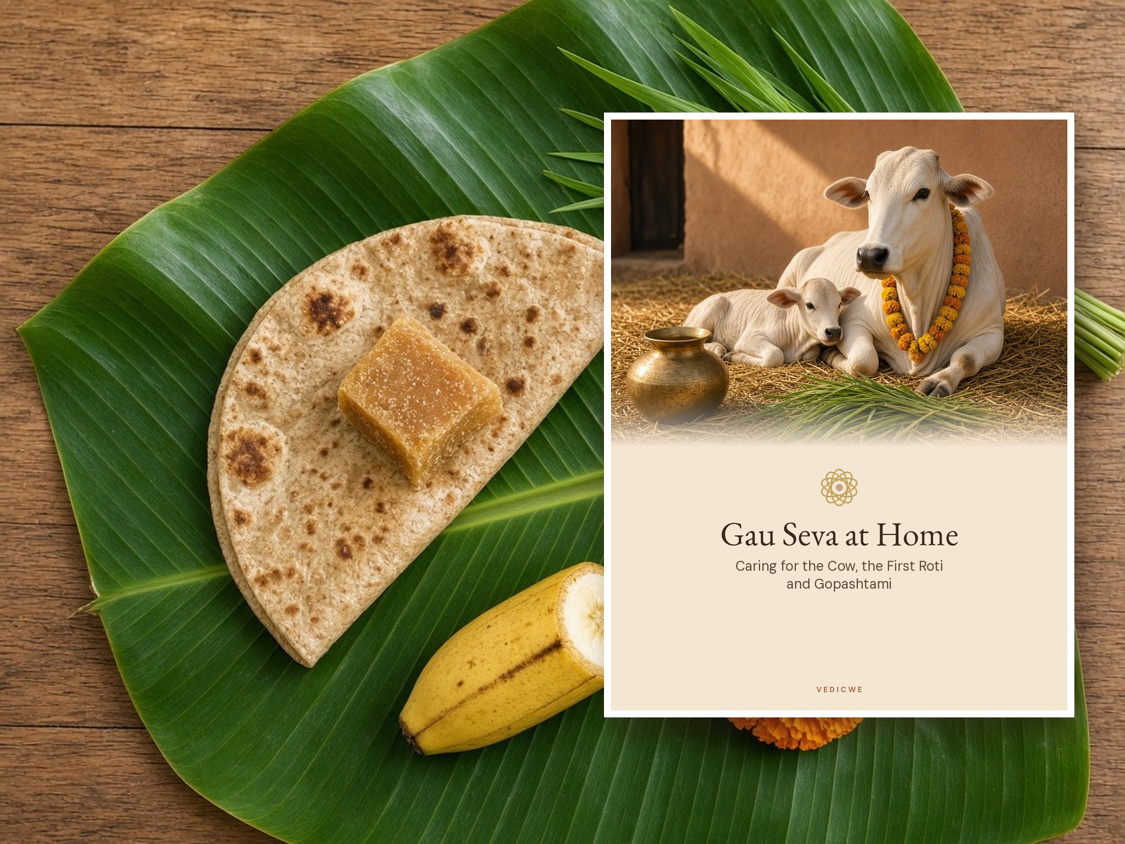 Gau Seva at Home: Caring for the Cow, the First Roti and Gopashtami book mockup