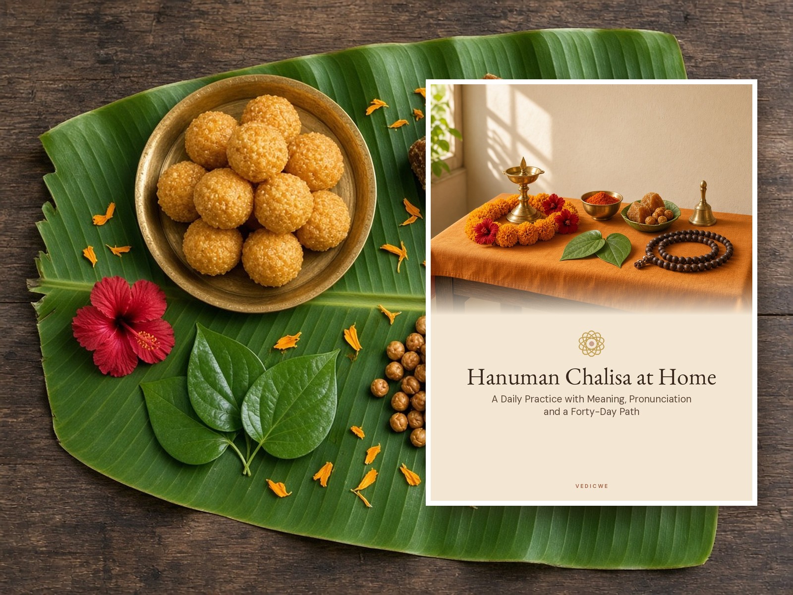 Hanuman Chalisa at Home: A Daily Practice with Meaning, Pronunciation and a Forty-Day Path book mockup