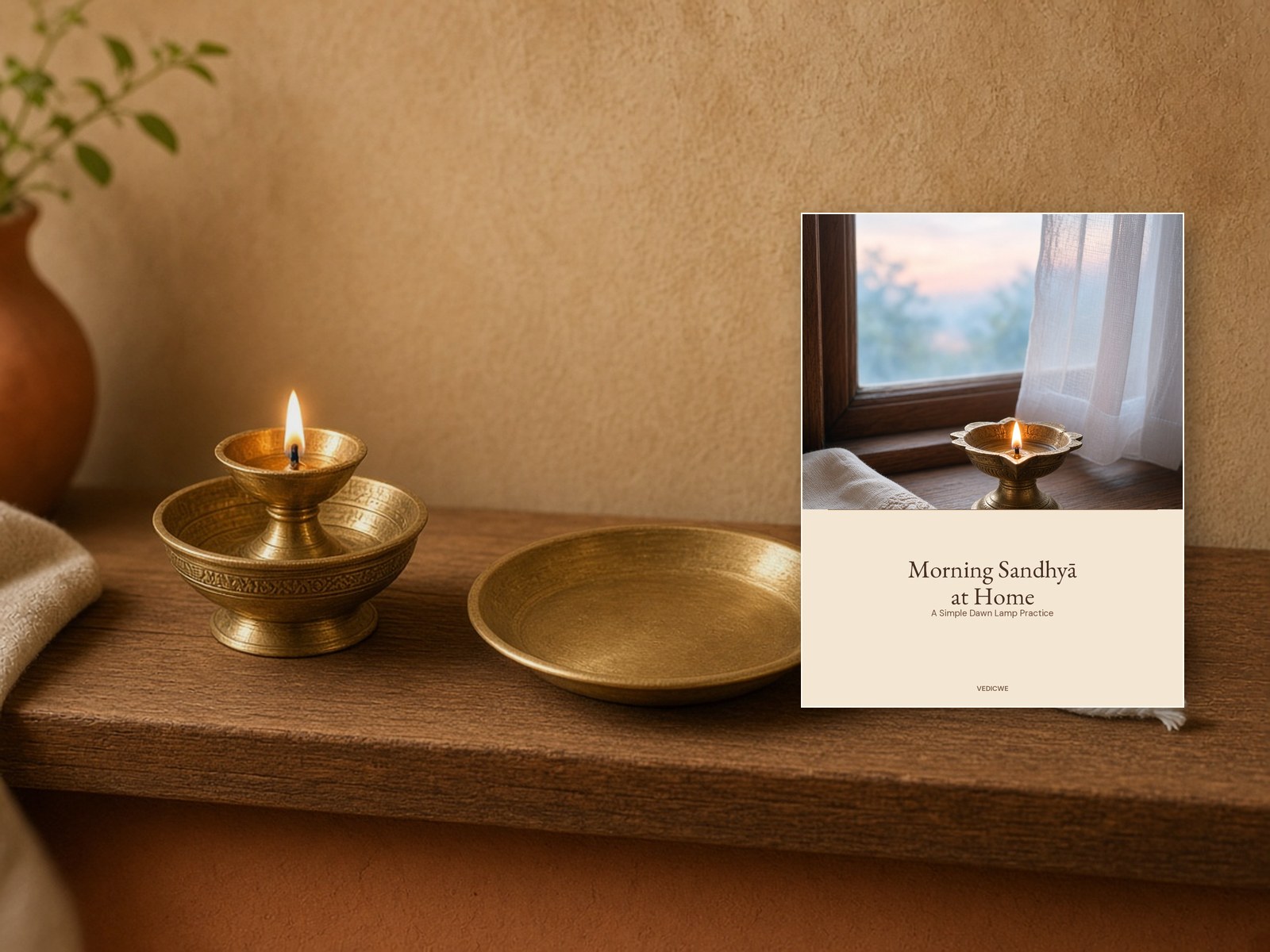 Morning Sandhyā at Home — A Simple Dawn Lamp Practice book mockup