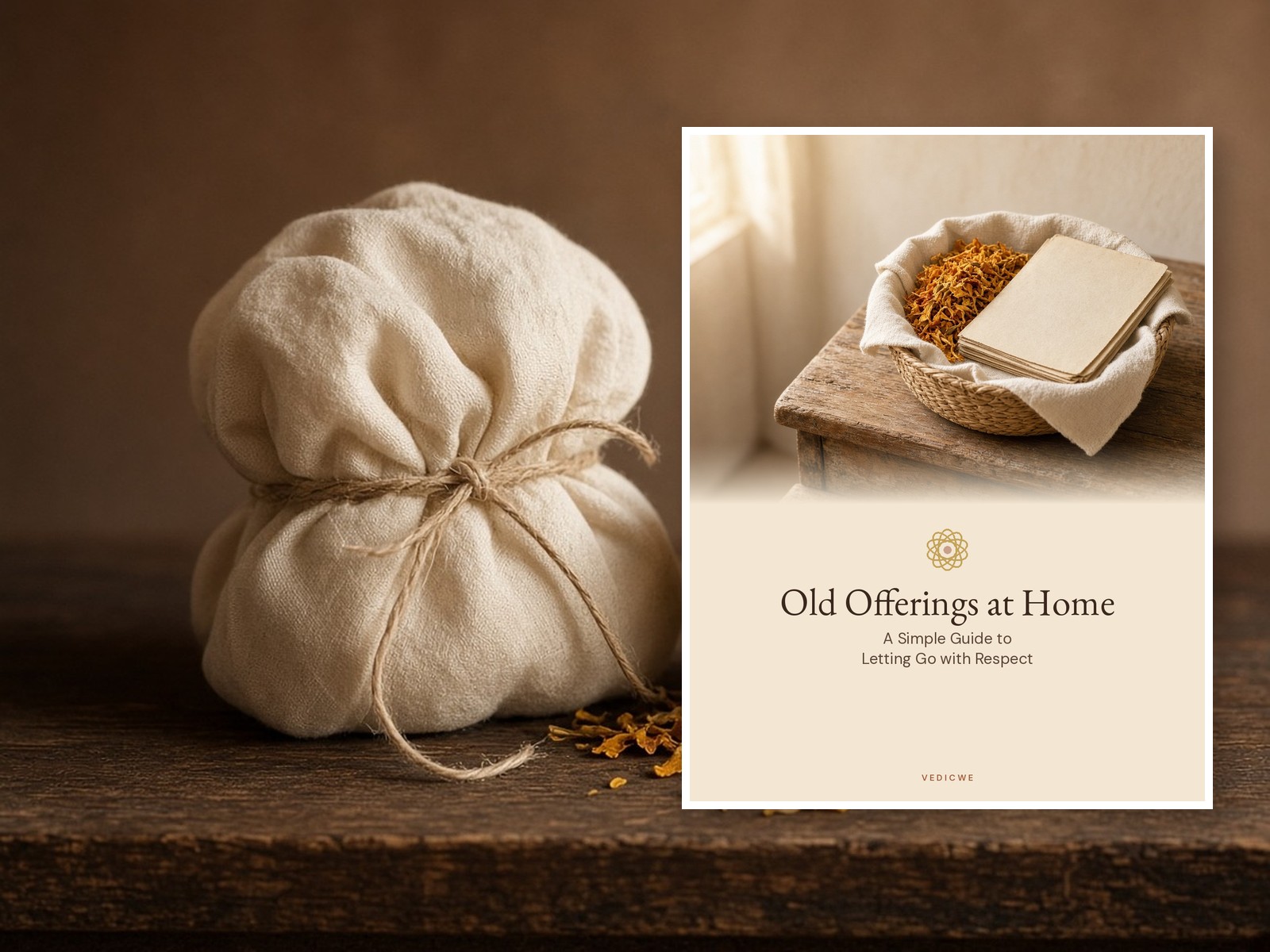 Old Offerings at Home — A Simple Guide to Letting Go with Respect book mockup