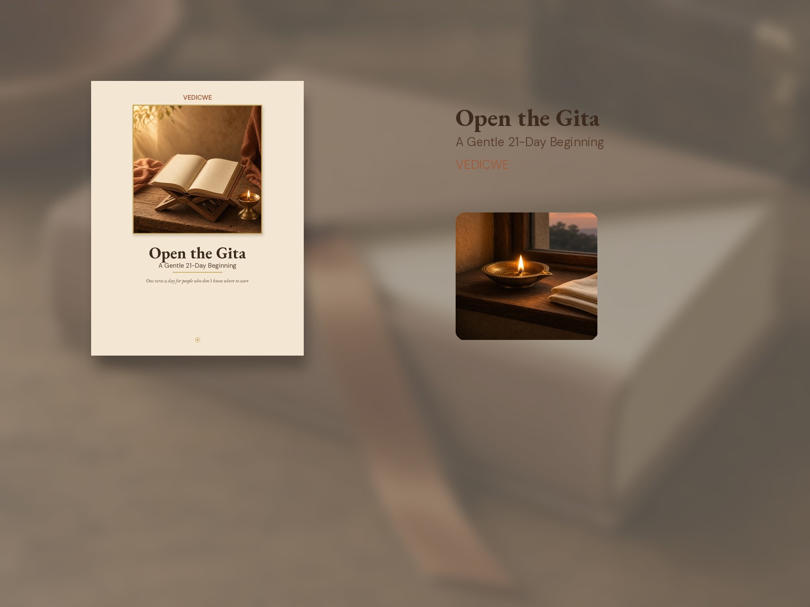 Open the Gita — A Gentle 21-Day Beginning book mockup
