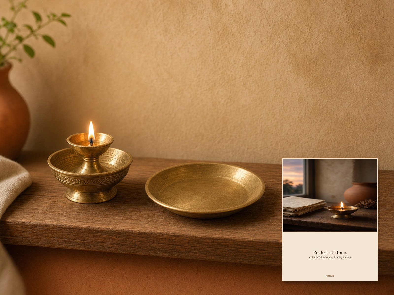 Pradosh at Home — A Simple Twice-Monthly Evening Practice book mockup