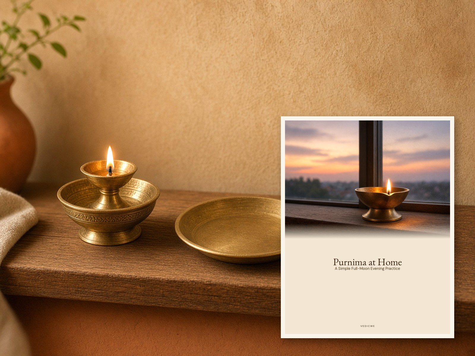 Purnima at Home — A Simple Full-Moon Evening Practice book mockup