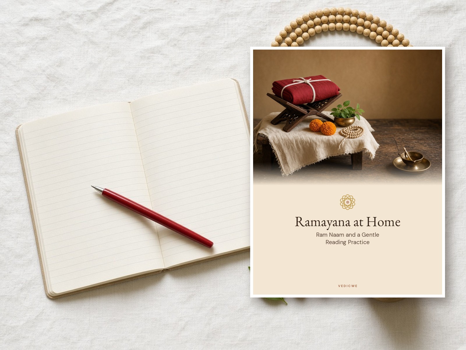 Ramayana at Home: Ram Naam and a Gentle Reading Practice book mockup