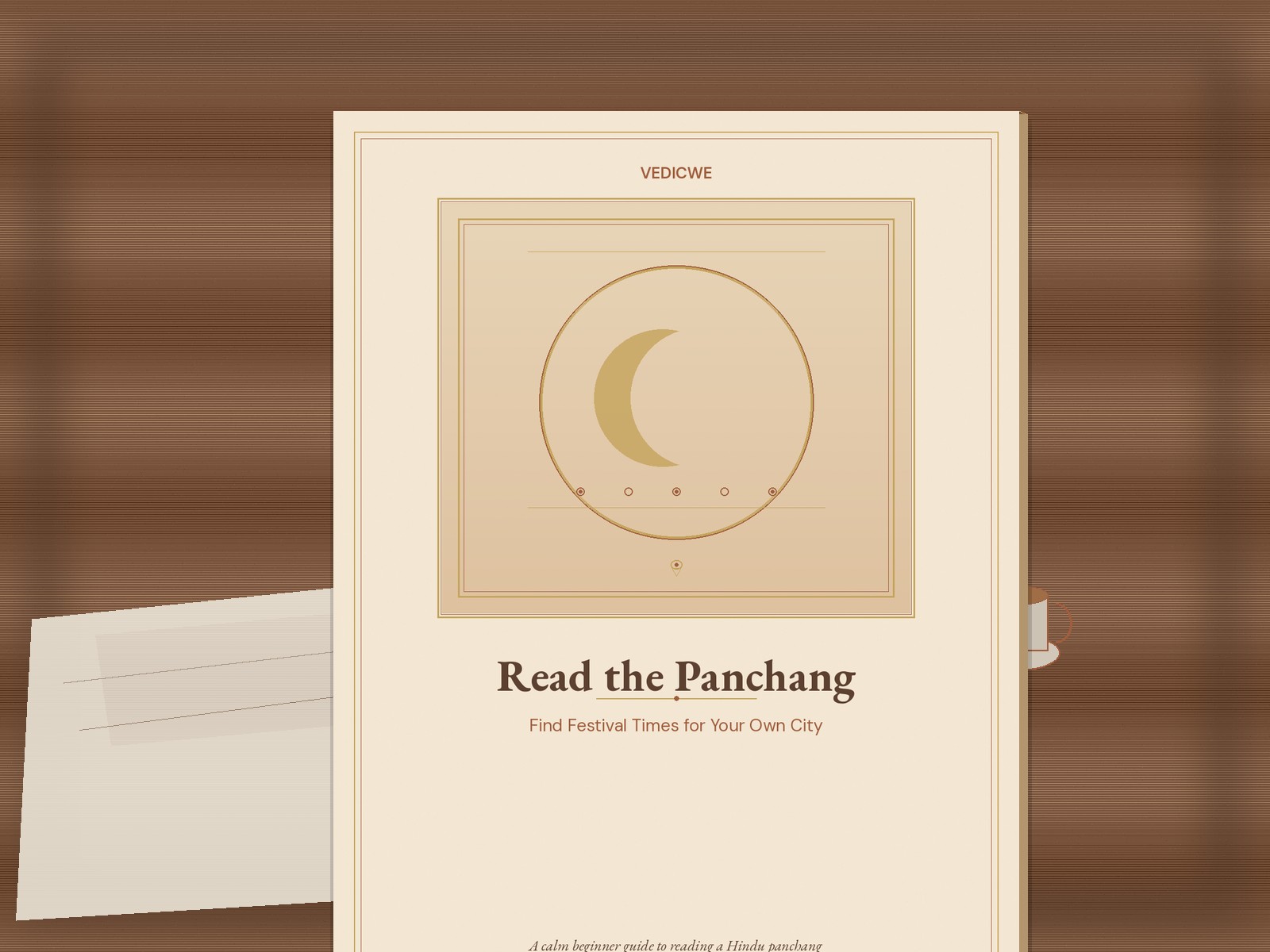 Read the Panchang — Find Festival Times for Your Own City book mockup