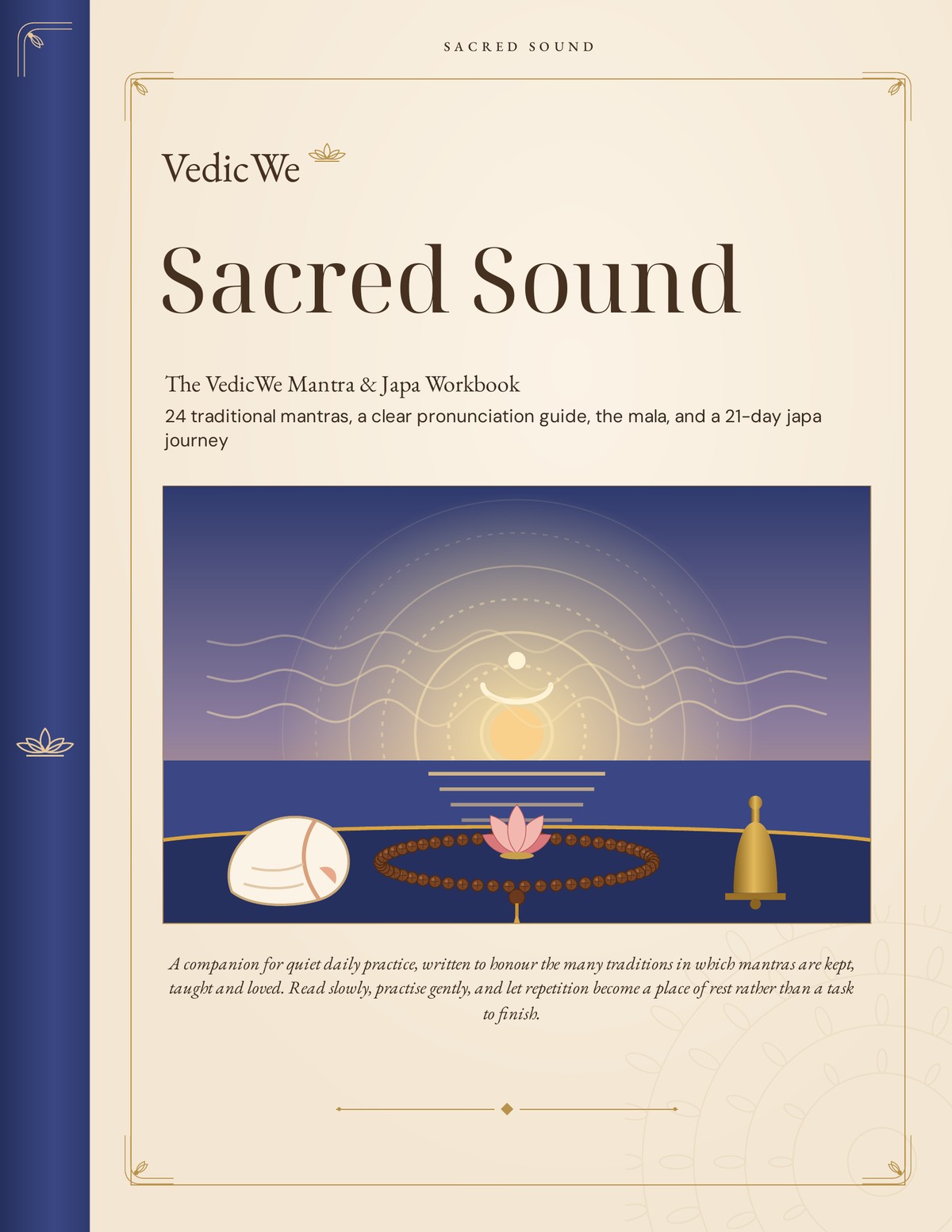 Sacred Sound: The VedicWe Mantra & Japa Workbook cover