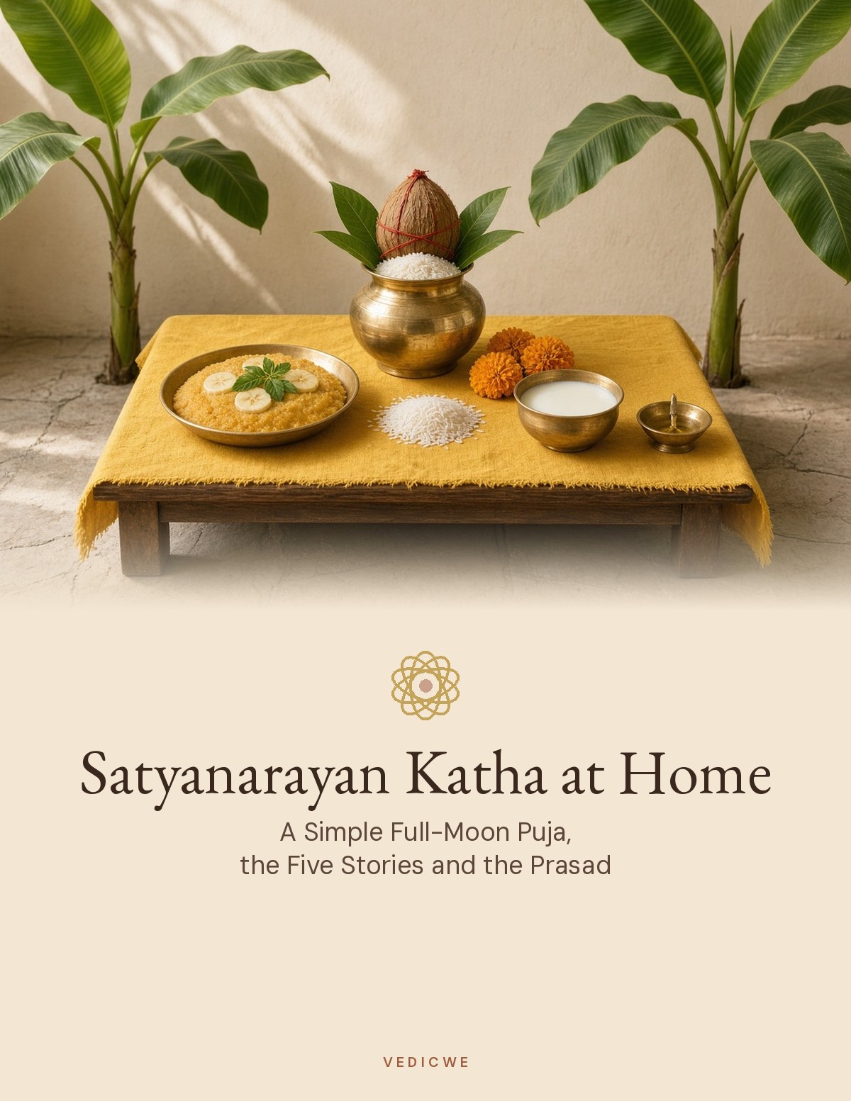 Satyanarayan Katha at Home: A Simple Full-Moon Puja, the Five Stories and the Prasad cover